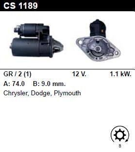 Стартер - CHRYSLER - NEON - 1.8 16V - CS1189
