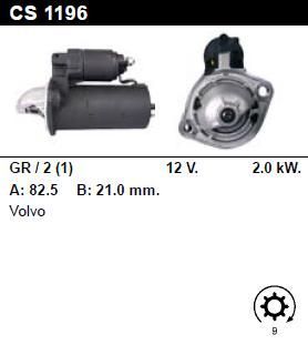 Стартер - VOLVO - XC70 - 2.4 DIESEL D5 AWD - CS1196