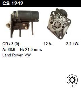 Стартер - VOLKSWAGEN - POLO - 1.4 - CS1242