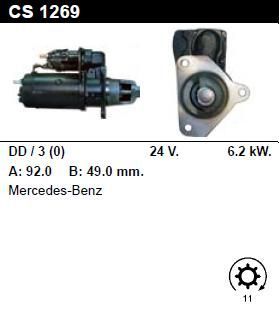 Стартер - MERCEDES-BENZ - Trucks (Грузовые) - 1841 12.0 - CS1269