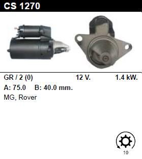 Стартер - ROVER - 420 - 2.0 GSI - CS1270