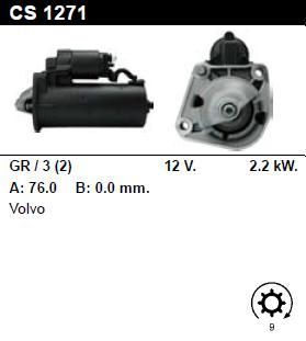 Стартер - VOLVO - V70 - 2.4 DIESEL D5 AWD - CS1271
