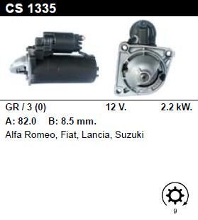 Стартер - ALFA ROMEO - ALFA 147 - 1.9 JTD 16V - CS1335