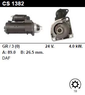 Стартер - DAF - CF65 - CF 65.180 5.9 - CS1382