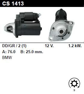 Стартер - BMW - X3 - 2.0 I XDRIVE - CS1413