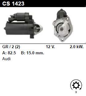 Стартер - AUDI - A6 - 2.0 TDI - CS1423