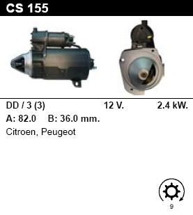 Стартер - PEUGEOT - J5 - 2.5 Diesel - CS155