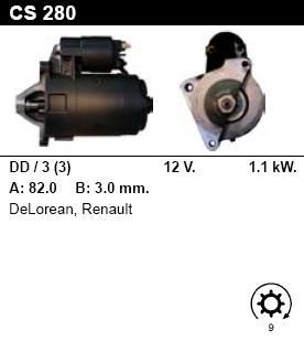 Стартер - RENAULT - R25 - 2.6 I V6 - CS280