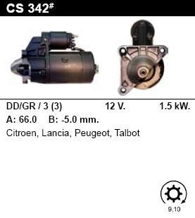 Стартер - PEUGEOT - 309 - 1.8 TD - CS342