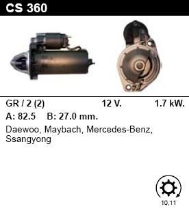Стартер - MERCEDES-BENZ - G 36 AMG - 3.6 - CS360