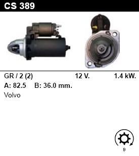 Стартер - VOLVO - 740 - 2.3 16V - CS389