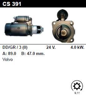 Стартер - VOLVO - Trucks (Грузовые) - FL 614 5.5 - CS391