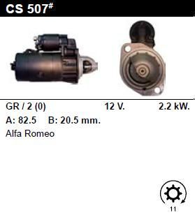 Стартер - ALFA ROMEO - GIULIETTA - 2.0 TD - CS507