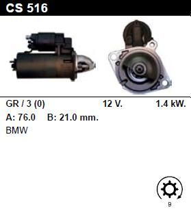 Стартер - BMW - 525 - 2.5 IX 24V - CS516