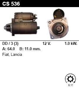 Стартер - FIAT - TEMPRA - 1.4 I.E. - CS536