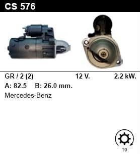 Стартер - MERCEDES-BENZ - 208 - 2.3 Diesel - CS576