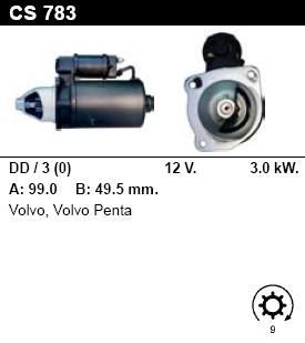 Стартер - VOLVO - VARIOUS MODELS - ENGINE 2.4 - CS783