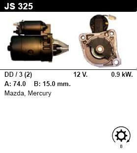 Стартер - MAZDA - PROTEGE - 1.8 4WD - JS325
