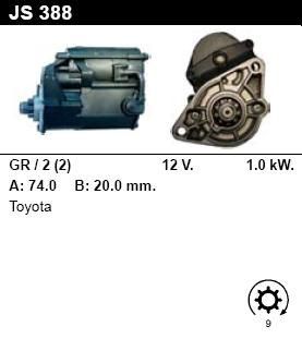 Стартер - TOYOTA - TERCEL - 1.5 4WD - JS388