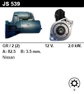 Стартер - NISSAN - SUNNY - 2.0 DIESEL - JS539