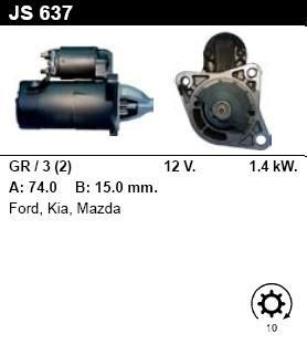 Стартер - MAZDA - 323 - 1.8 4WD - JS637