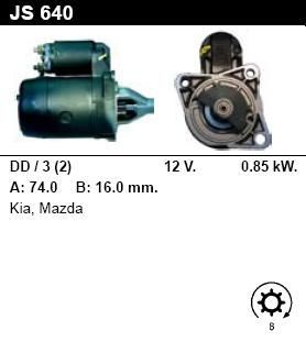 Стартер - MAZDA - 626 - 2.2 12V 4WD - JS640