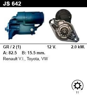 Стартер - RENAULT - Trucks (Грузовые) - CITYBUS GX 317 9.9 - JS642