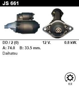 Стартер - DAIHATSU - CUORE - 0.8 4WD - JS661