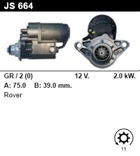 Стартер - ROVER - 418 - 1.8 DIESEL - JS664