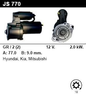 Стартер - HYUNDAI - GALLOPER - 3.0 V6 - JS770