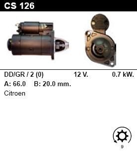 Стартер - CITROEN - 2 CV - 6 0.6 - CS126