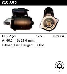 Стартер - PEUGEOT - 505 - 1.8 - CS352