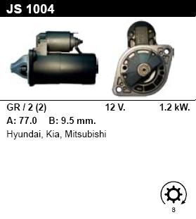 Стартер - MITSUBISHI - GALANT - 2.0 4WD - JS1004