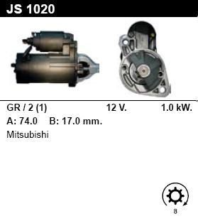 Стартер - MITSUBISHI - GALANT - 2.0 V6 24V - JS1020