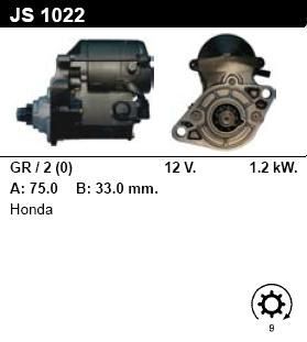 Стартер - HONDA - Civic - 1.6 16V - JS1022