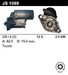 Стартер - TOYOTA - HILUX - 2.4 TD 4WD - JS1089