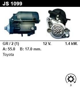 Стартер - TOYOTA - 4 RUNNER - 3.0 V6 4WD - JS1099