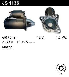 Стартер - MAZDA - 323 - S 1.6 - JS1136