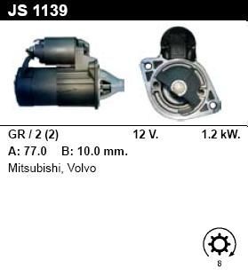 Стартер - MITSUBISHI - CARISMA - 1.8 GDI 16V - JS1139