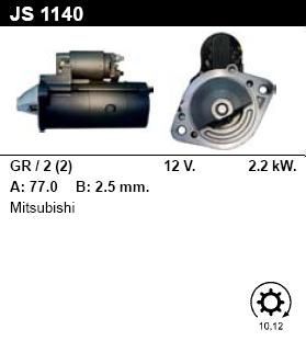 Стартер - MITSUBISHI - L 400 - 2.5 TD 2500 - JS1140