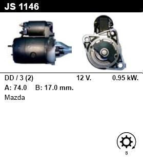 Стартер - MAZDA - MX-5 - 1.6 - JS1146