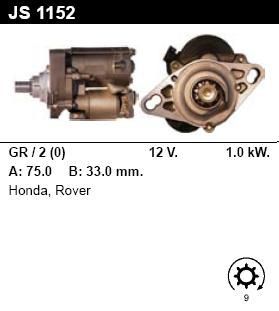 Стартер - HONDA - Civic - 1.6 I LS - JS1152