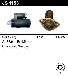 Стартер - SUZUKI - GRAND VITARA - 2.5 V6 24V - JS1153