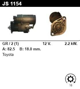 Стартер - TOYOTA - 4 RUNNER - 3.0 TD 4WD - JS1154
