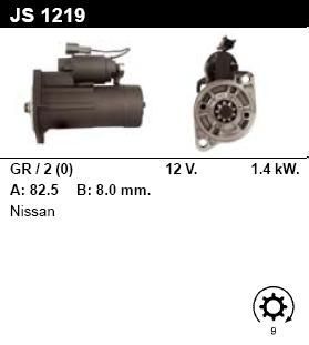 Стартер - NISSAN - TERRANO - 2.4 4WD - JS1219