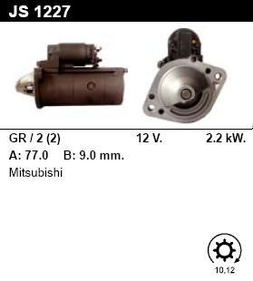 Стартер - MITSUBISHI - L 200 - 2.5 TD 4WD - JS1227