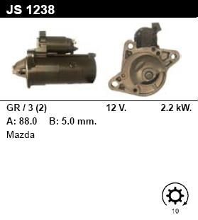 Стартер - MAZDA - E2000 - 2.2 DIESEL 4WD - JS1238