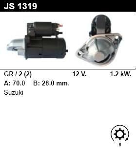 Стартер - SUZUKI - JIMNY - 1.3 16V 4WD - JS1319