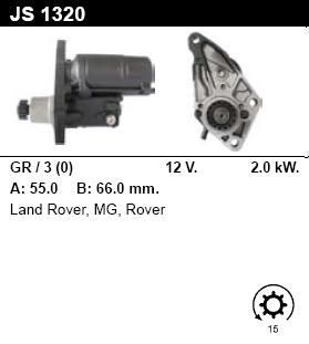 Стартер - ROVER - 75 - 2.5 V6 - JS1320