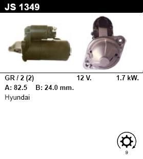 Стартер - HYUNDAI - MATRIX - 1.5 CRDI - JS1349